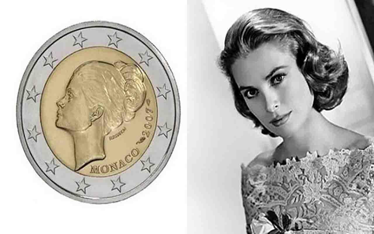 Grace Kelly moneta 2 euro fonte pixabay