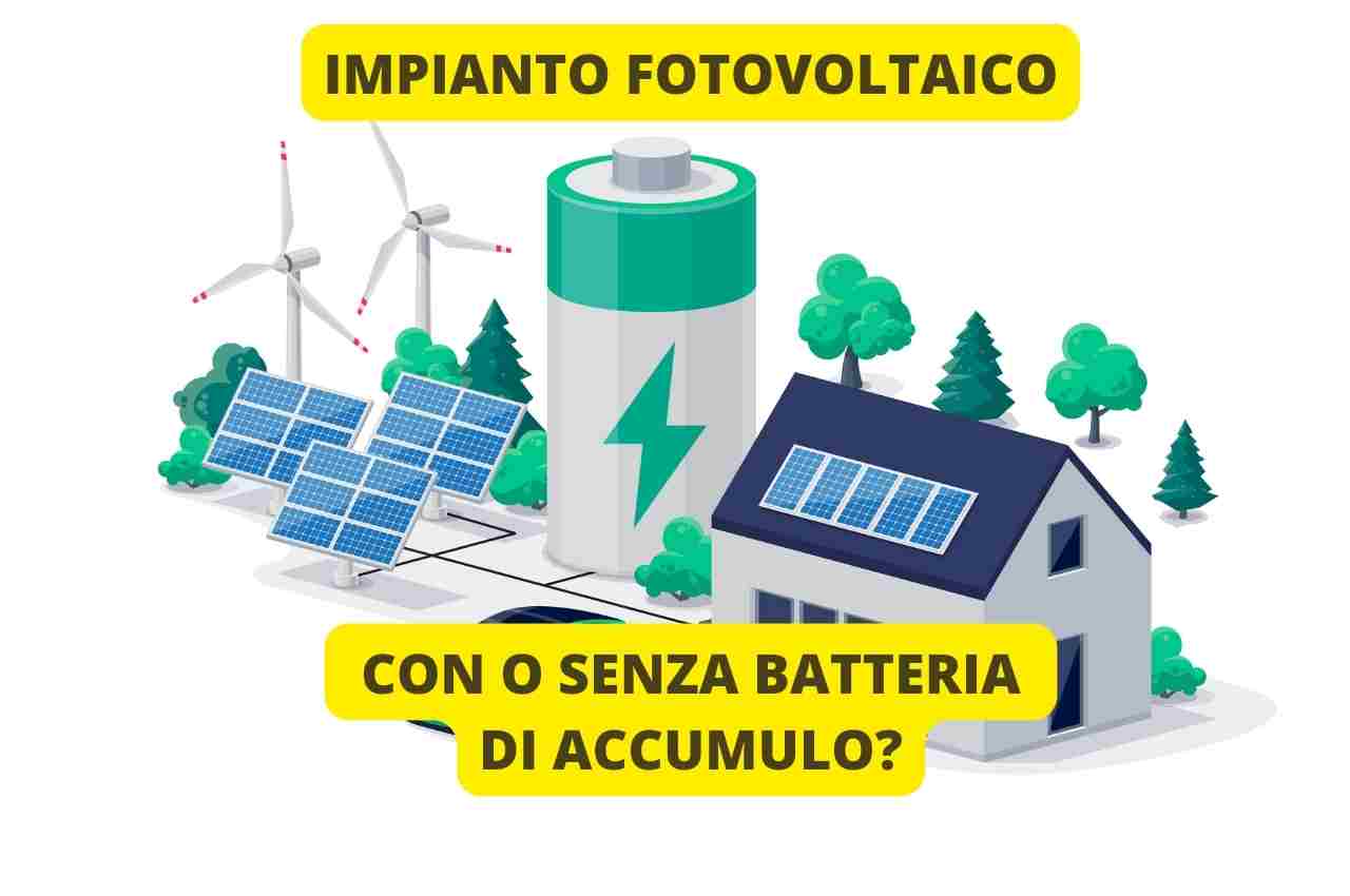 Impianto fotovoltaico con batteria