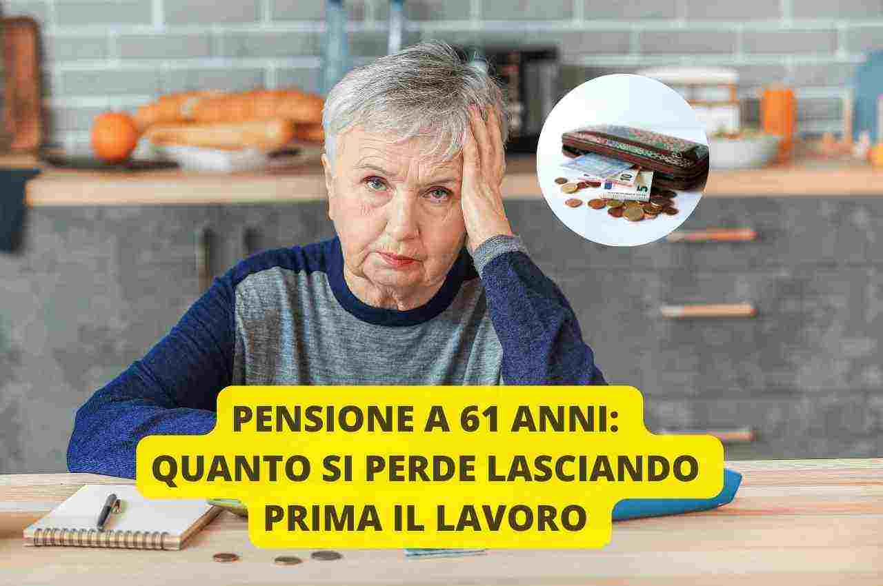 Pensione 61 anni assegno