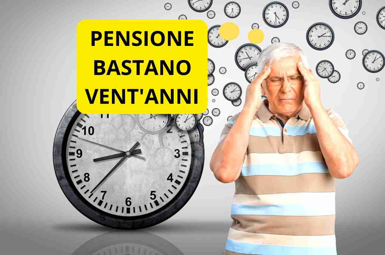 Pensione vent'anni contributi