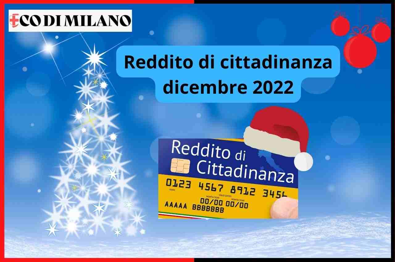 reddito di cittadinanza dicembre 2022